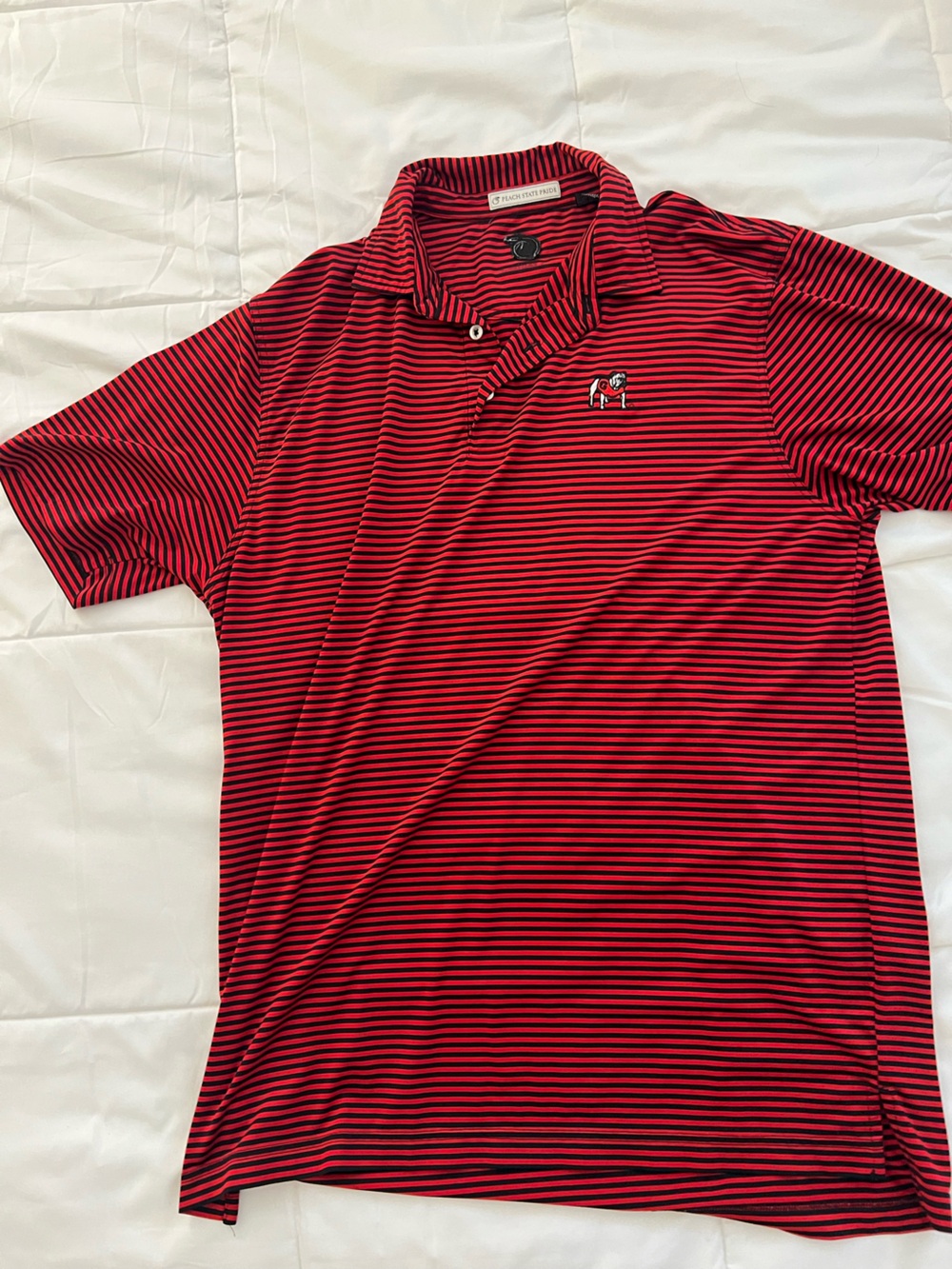 Red & Black Striped Polo Shirt